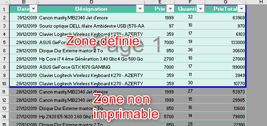 Imprimer et enregistrer un classeur